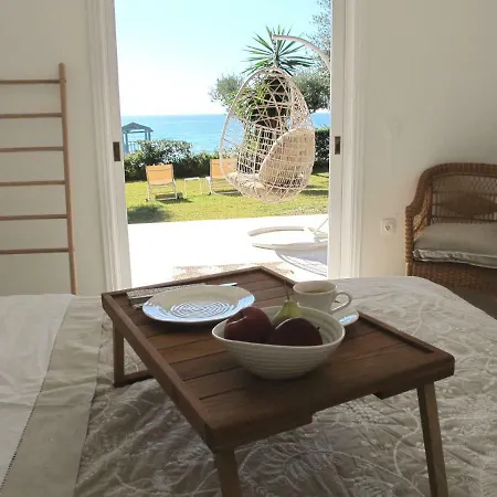 Aqua Seafront Glyfada Corfu Beach House With Garden Exterior foto